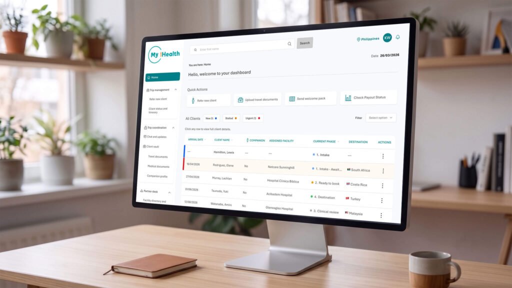 My1Health dashboard