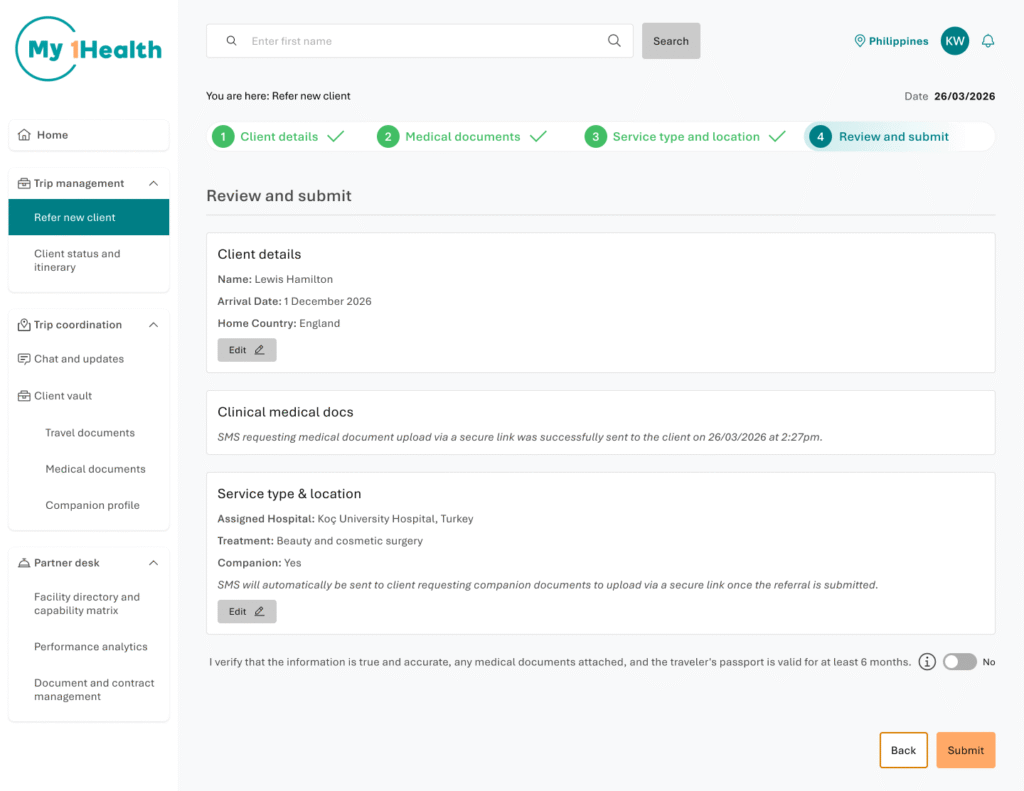 My1Health Review and Submit