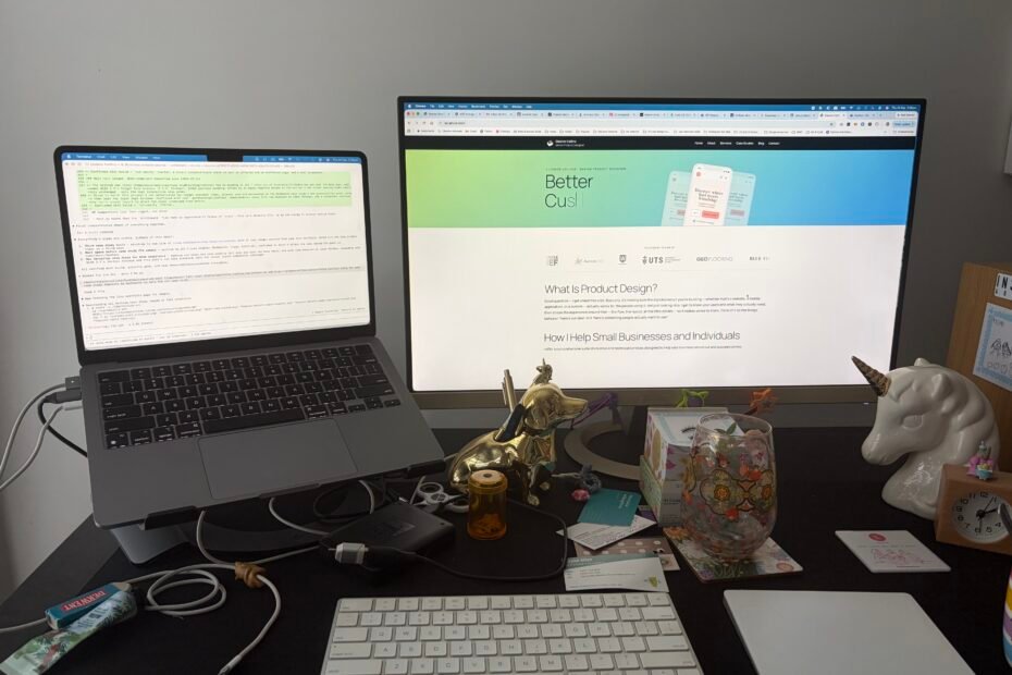 My desk environment right now learning with NXT Innings Academy